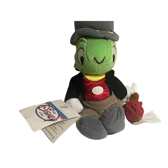 Vintage Disneyland Walt Disney World Jiminy Cricket Plush Stuffed Pinocchio 9” - Picture 7 of 16